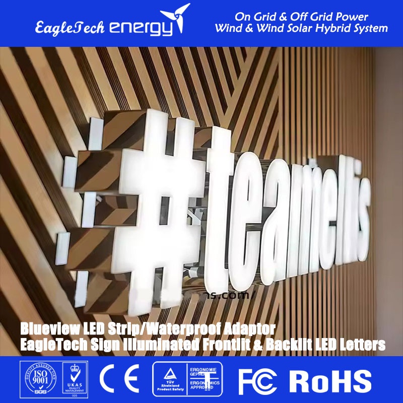 Led Backed Block Letters Frontlit and Backlit LED Channel Letters
